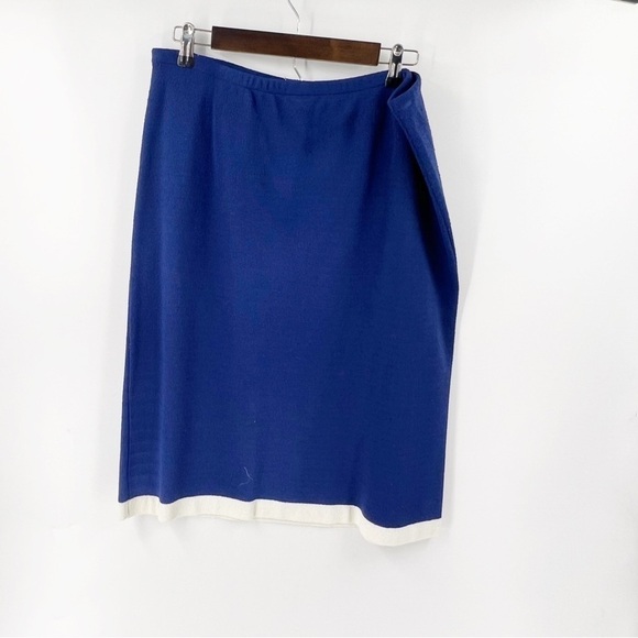 ✅ VINTAGE NAVY AND WHITE PENCIL SKIRT ILGWU TAG SIZE MEDIUM - Picture 3 of 7